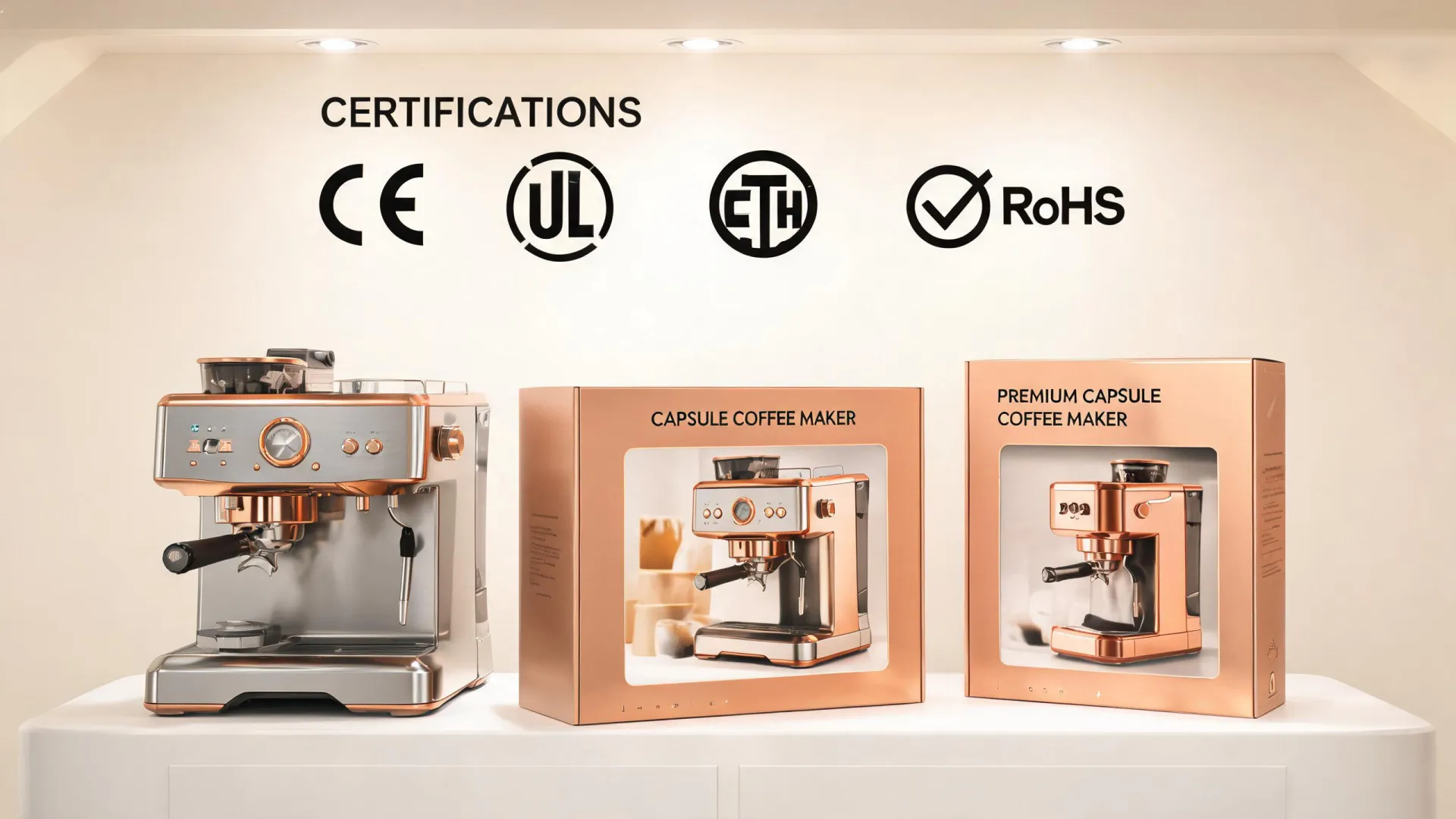 Private label espresso machine lineup