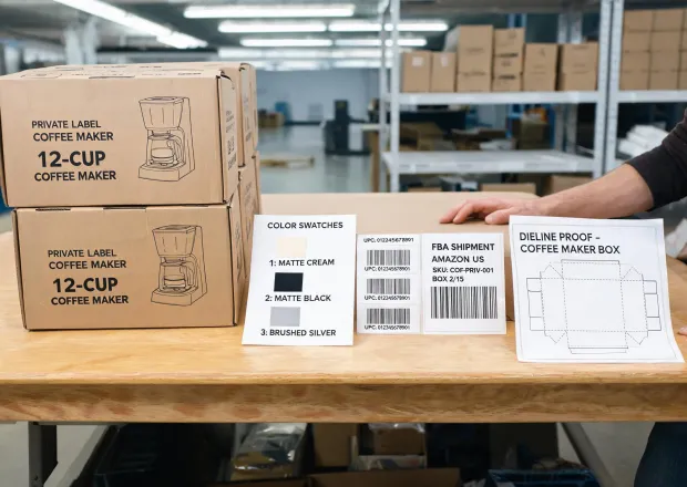 Packaging workshop for coffee appliances